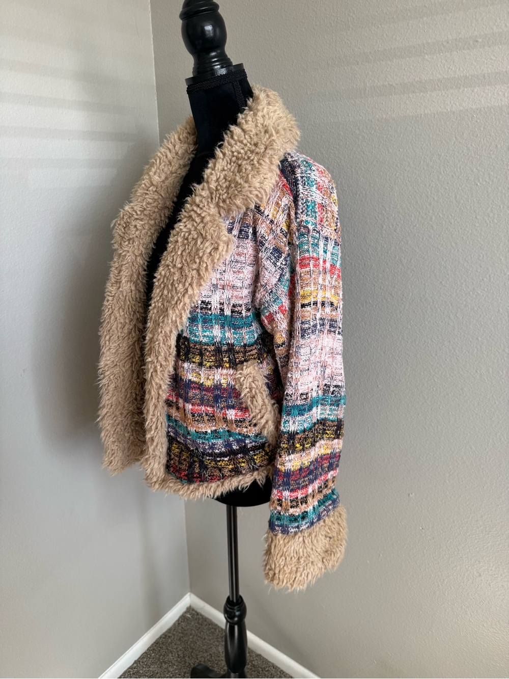 Anthropologie Multicolor Cropped Sweater Jacket - Picture 4 of 4